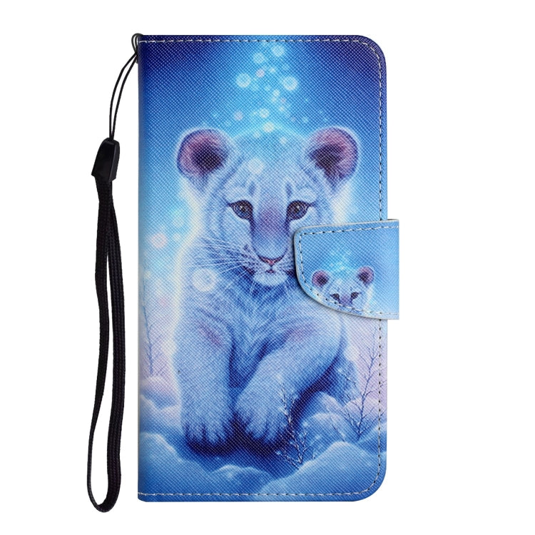 For Samsung Galaxy S25 5G Colored Drawing Pattern Leather Phone Case(Little Leopard) - Galaxy S25 5G Cases by PMC Jewellery | Online Shopping South Africa | PMC Jewellery | Buy Now Pay Later Mobicred