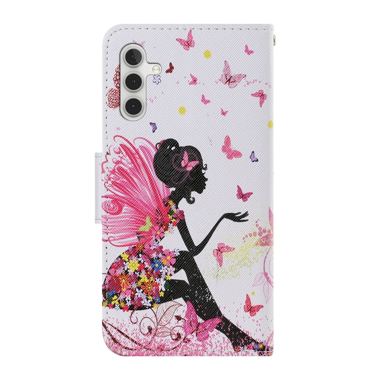 For Samsung Galaxy S25+ 5G Colored Drawing Pattern Leather Phone Case(Dancing Girl) - Galaxy S25+ 5G Cases by PMC Jewellery | Online Shopping South Africa | PMC Jewellery | Buy Now Pay Later Mobicred