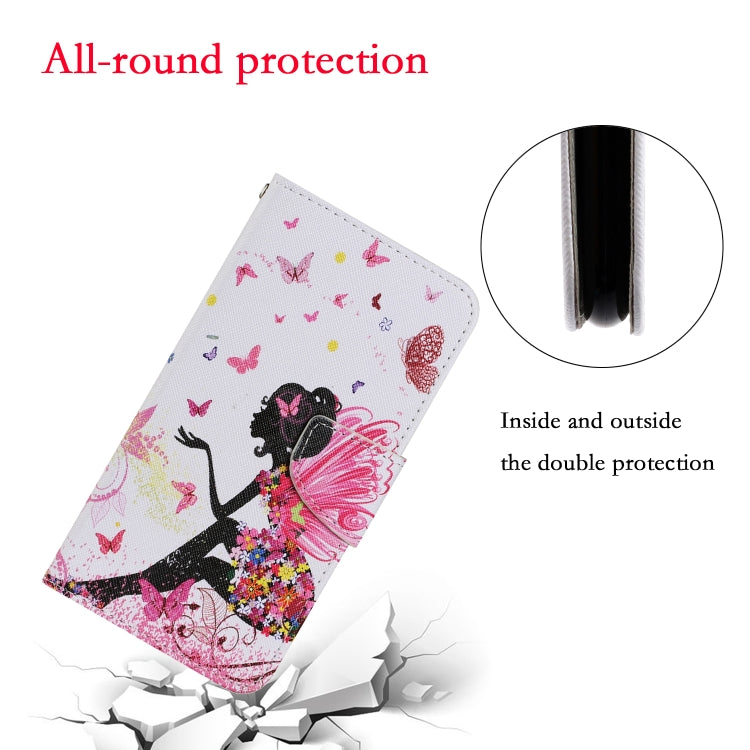 For Samsung Galaxy S25+ 5G Colored Drawing Pattern Leather Phone Case(Dancing Girl) - Galaxy S25+ 5G Cases by PMC Jewellery | Online Shopping South Africa | PMC Jewellery | Buy Now Pay Later Mobicred