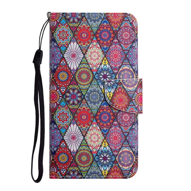 For Samsung Galaxy S25+ 5G Colored Drawing Pattern Leather Phone Case(Diamond Kaleidoscope) - Galaxy S25+ 5G Cases by PMC Jewellery | Online Shopping South Africa | PMC Jewellery | Buy Now Pay Later Mobicred