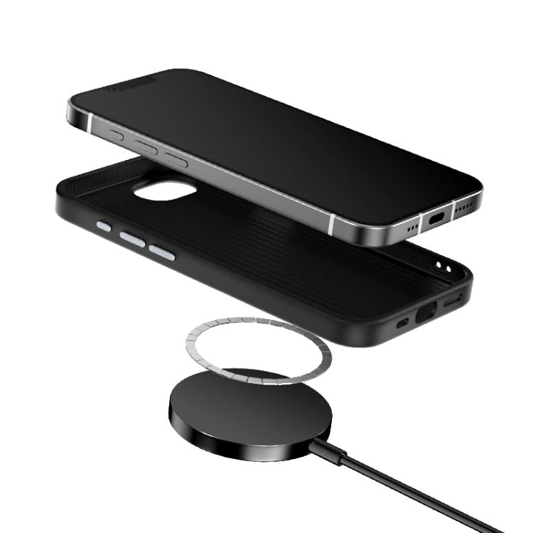 For iPhone 16e ABEEL 6D Micro Relief MagSafe Magnetic Phone Case(Green) - iPhone 16e Cases by PMC TechLife | Online Shopping South Africa | PMC TechLife | Buy Now Pay Later Mobicred