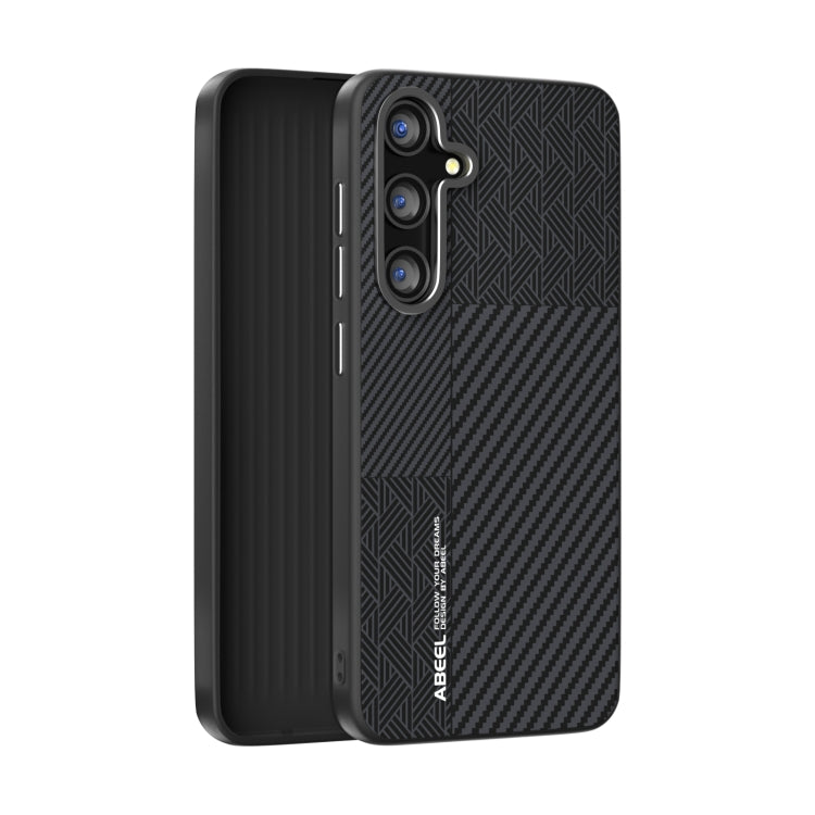 For Samsung Galaxy S25 5G ABEEL 6D Micro Relief MagSafe Magnetic Phone Case(Carbon Fiber Black) - Galaxy S25 5G Cases by PMC Jewellery | Online Shopping South Africa | PMC Jewellery | Buy Now Pay Later Mobicred