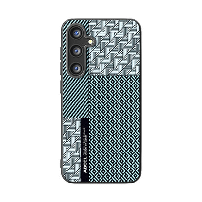 For Samsung Galaxy S25 5G ABEEL 6D Micro Relief MagSafe Magnetic Phone Case(Carbon Fiber Blue) - Galaxy S25 5G Cases by PMC Jewellery | Online Shopping South Africa | PMC Jewellery | Buy Now Pay Later Mobicred