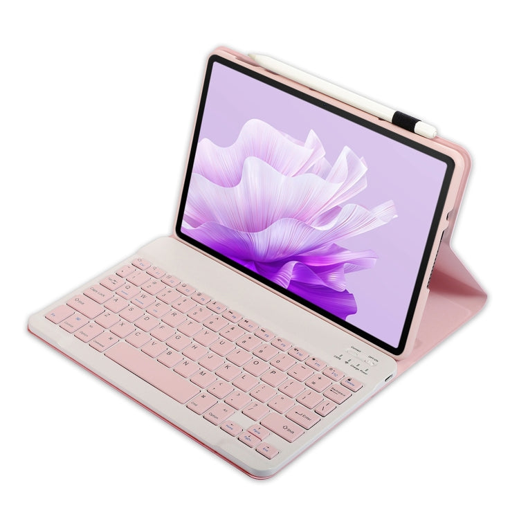 For Honor Pad X9 / X8 Pro 11.5 AH15 Ultra-thin Detachable Bluetooth Keyboard Leather Tablet Case(Pink White) - Others Keyboard by PMC Jewellery | Online Shopping South Africa | PMC Jewellery | Buy Now Pay Later Mobicred