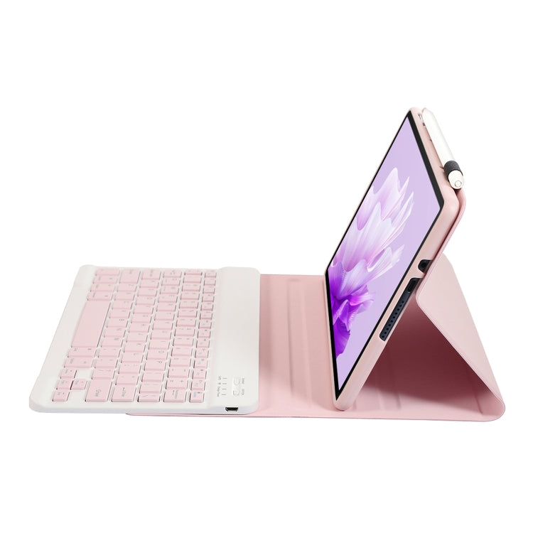 For Honor Pad X9 / X8 Pro 11.5 AH15 Ultra-thin Detachable Bluetooth Keyboard Leather Tablet Case(Pink White) - Others Keyboard by PMC Jewellery | Online Shopping South Africa | PMC Jewellery | Buy Now Pay Later Mobicred