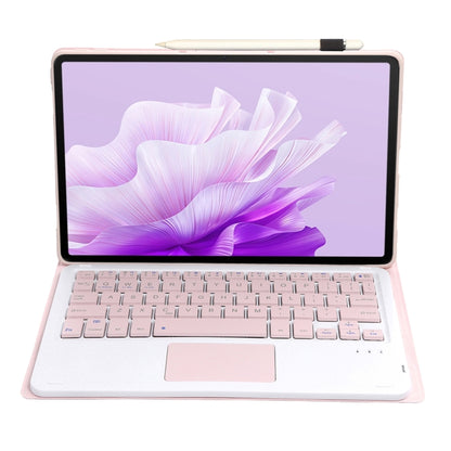 For Huawei MatePad 11.5 S 2024 AH20-A Ultra-thin Detachable Bluetooth Keyboard Leather Tablet Case with Touchpad(Pink White) - Others Keyboard by PMC Jewellery | Online Shopping South Africa | PMC Jewellery | Buy Now Pay Later Mobicred