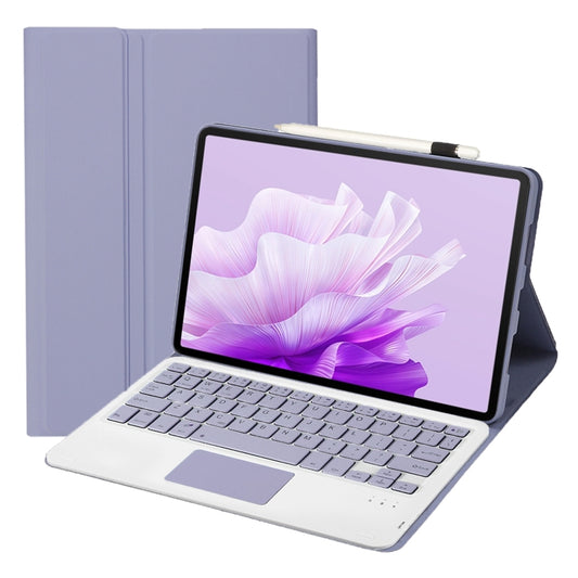 For Honor Pad X9 / X8 Pro 11.5 AH15-A Ultra-thin Detachable Bluetooth Keyboard Leather Tablet Case with Touchpad(Lavender White) - Others Keyboard by PMC Jewellery | Online Shopping South Africa | PMC Jewellery | Buy Now Pay Later Mobicred