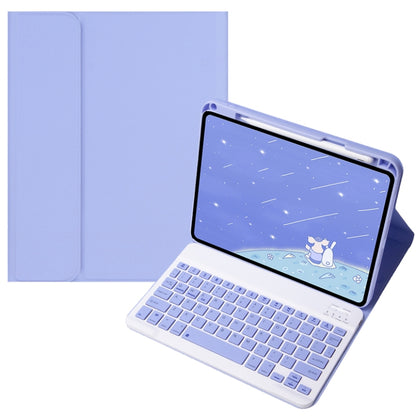 For Infinix Xpad 11 inch Candy Color Square Keys Bluetooth Keyboard Leather Case(Light Purple) - Others Keyboard by PMC Jewellery | Online Shopping South Africa | PMC Jewellery | Buy Now Pay Later Mobicred