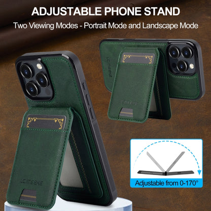 For iPhone 16 Pro LC.IMEEKE L3 Series Detachable RFID Card Bag Magsafe Phone Case(Green) - iPhone 16 Pro Cases by LC.IMEEKE | Online Shopping South Africa | PMC Jewellery | Buy Now Pay Later Mobicred