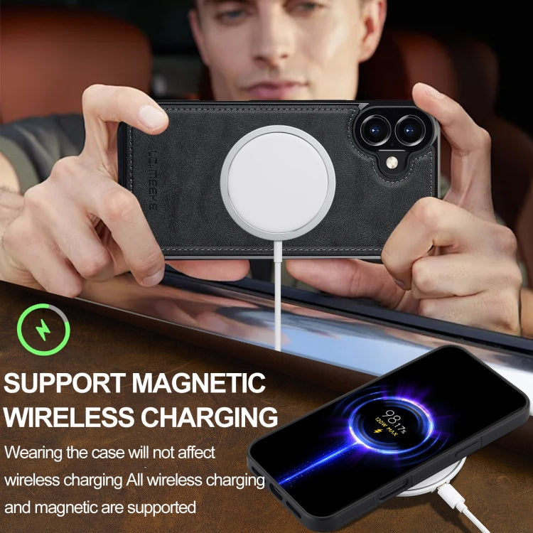 For iPhone 16 LC.IMEEKE L3 Series Detachable RFID Card Bag Magsafe Phone Case(Black) - iPhone 16 Cases by LC.IMEEKE | Online Shopping South Africa | PMC Jewellery | Buy Now Pay Later Mobicred