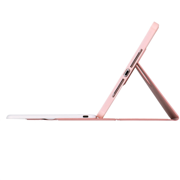 For iPad Pro 11 2024 YL13 360 Rotation Acrylic Transparent Round Keycap Bluetooth Keyboard Leather Case(Pink) - For iPad Pro by PMC Jewellery | Online Shopping South Africa | PMC Jewellery | Buy Now Pay Later Mobicred