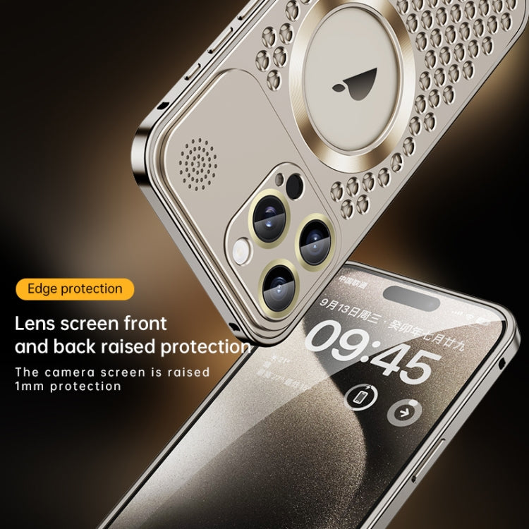 For iPhone 16 Spring Buckle MagSafe Magnetic Metal Aromatherapy Phone Case(Black) - free shipping - PMc TechLife - Order now!