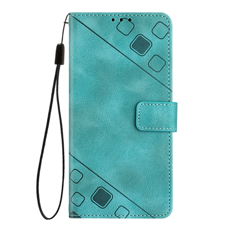 For Doogee N55 Plus Skin-feel Embossed Leather Phone Case(Green) - Doogee Cases by PMC TechLife | Online Shopping South Africa | PMC TechLife | Buy Now Pay Later Mobicred