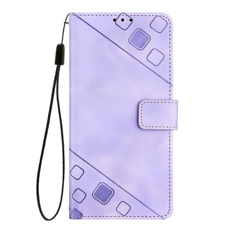 For Doogee N55 Plus Skin-feel Embossed Leather Phone Case(Light Purple) - Doogee Cases by PMC TechLife | Online Shopping South Africa | PMC TechLife | Buy Now Pay Later Mobicred