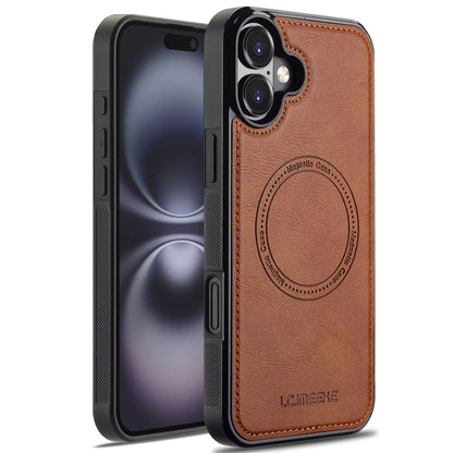 For iPhone 16 Plus LC.IMEEKE Magsafe Phone Case(Brown) - iPhone 16 Plus Cases by LC.IMEEKE | Online Shopping South Africa | PMC Jewellery | Buy Now Pay Later Mobicred