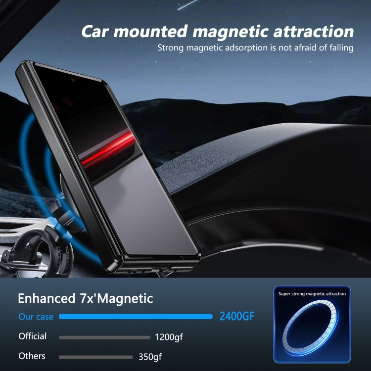 For Honor Magic V2 RSR Porsche Design Gold Medal Rotating Folding Series Ring Holder Phone Case(Silver) - Honor Cases by PMC TechLife | Online Shopping South Africa | PMC TechLife | Buy Now Pay Later Mobicred