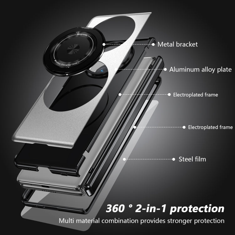 For Huawei Mate X5 Gold Medal Rotating Folding Series Ring Holder Phone Case(Silver) - Huawei Cases by PMC TechLife | Online Shopping South Africa | PMC TechLife | Buy Now Pay Later Mobicred