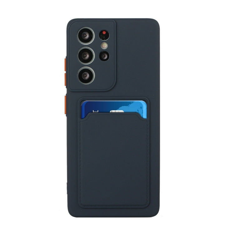 For Samsung Galaxy S25 Ultra 5G Card Slot Design Shockproof TPU Phone Case(Dark Blue) - Galaxy S25 Ultra 5G Cases by PMC Jewellery | Online Shopping South Africa | PMC Jewellery | Buy Now Pay Later Mobicred