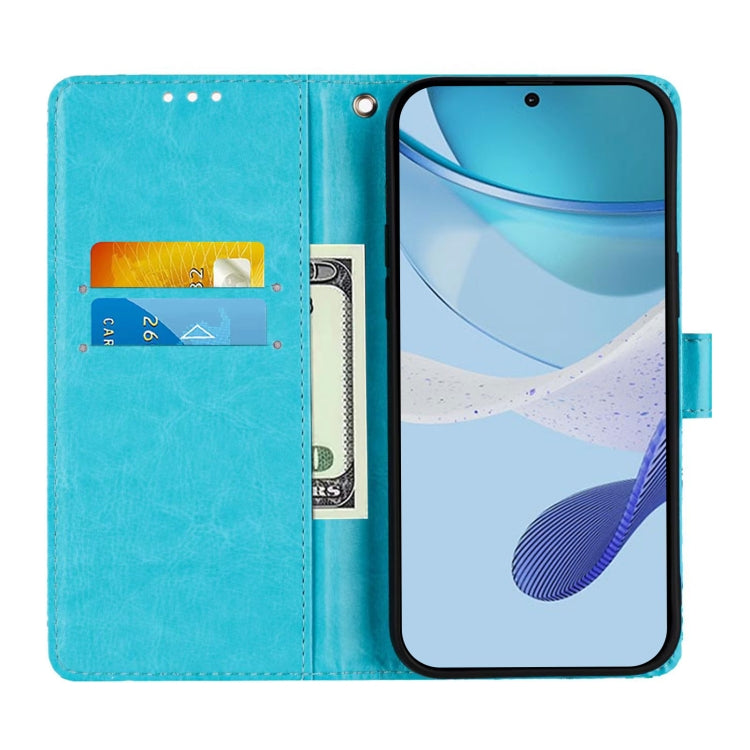 For Doogee N55 Plus Colored Drawing Pattern Plain Weave Leather Phone Case(Tower Butterfly) - More Brand by PMC TechLife | Online Shopping South Africa | PMC TechLife | Buy Now Pay Later Mobicred