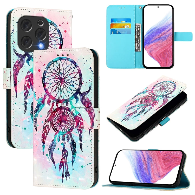 For Doogee N55 Plus 3D Painting Horizontal Flip Leather Phone Case(Color Drop Wind Chimes) - More Brand by PMC TechLife | Online Shopping South Africa | PMC TechLife | Buy Now Pay Later Mobicred