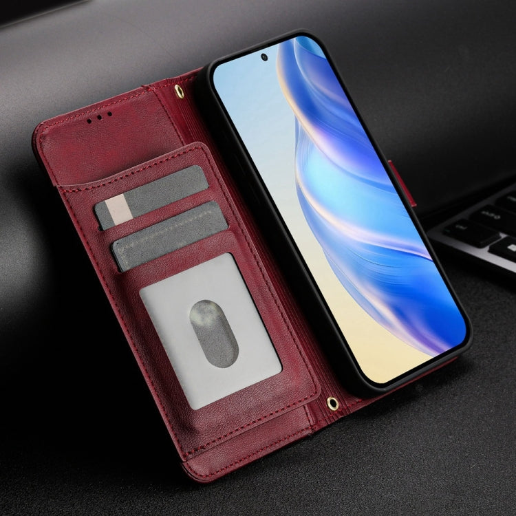 For Doogee N55 Plus Multi-Card Slots Zipper Wallet Leather Phone Case(Dark Red) - Doogee Cases by PMC TechLife | Online Shopping South Africa | PMC TechLife | Buy Now Pay Later Mobicred