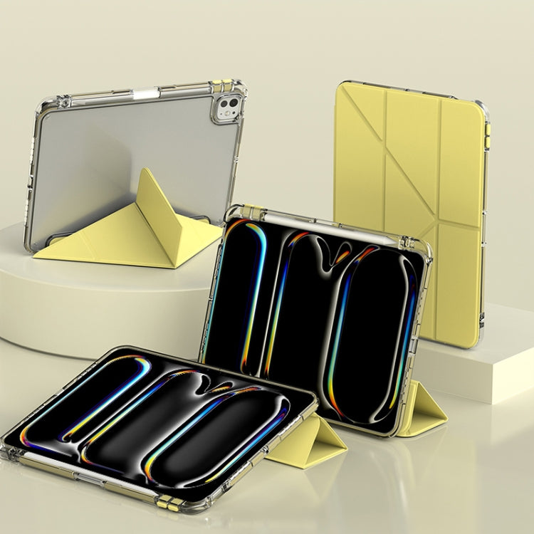 For iPad Pro 13 2024 mutural Y-Shape Deformation Leather Tablet Case(Yellow) - free shipping - PMc TechLife - Order now!