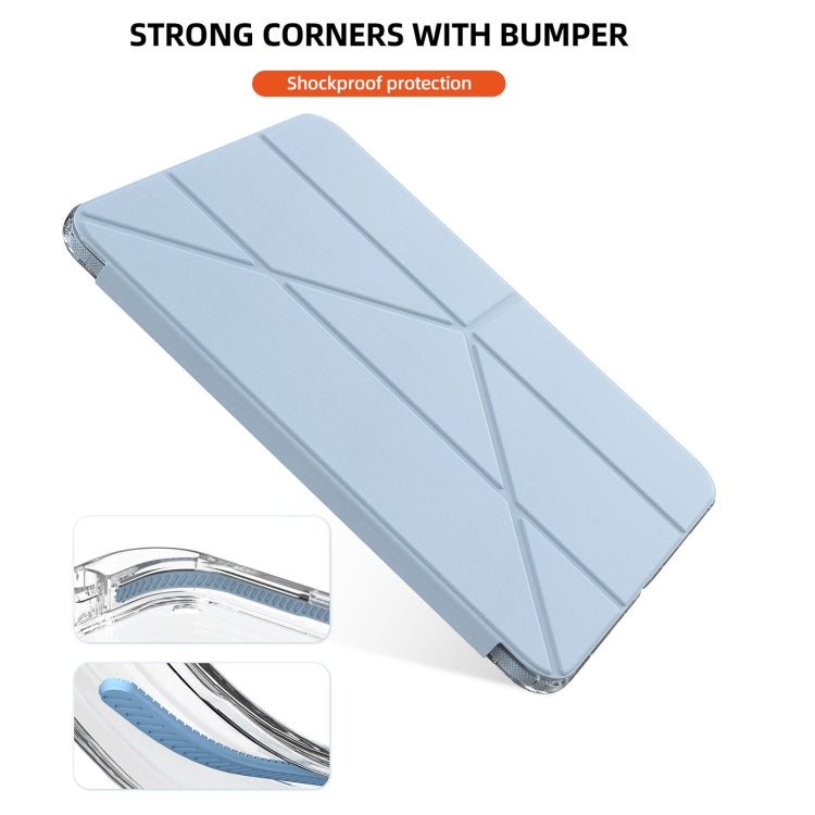 For iPad 2025 / 2022 mutural Y-Shape Deformation Leather Tablet Case(Grey) - free shipping - PMc TechLife - Order now!