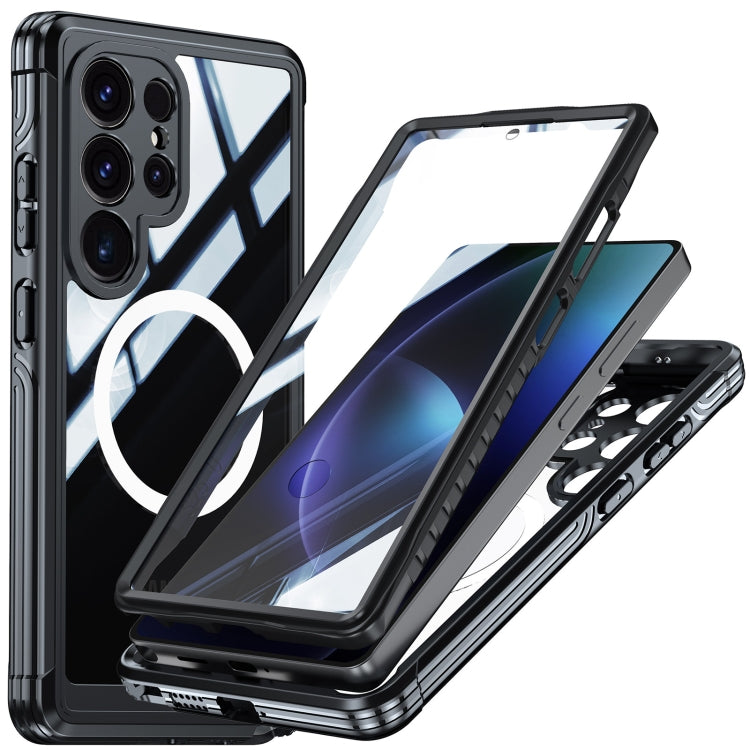 For Samsung Galaxy S25 Ultra 5G RedPepper Tempered Glass MagSafe Phone Case(Black) - Galaxy S25 Ultra 5G Cases by RedPepper | Online Shopping South Africa | PMC Jewellery | Buy Now Pay Later Mobicred