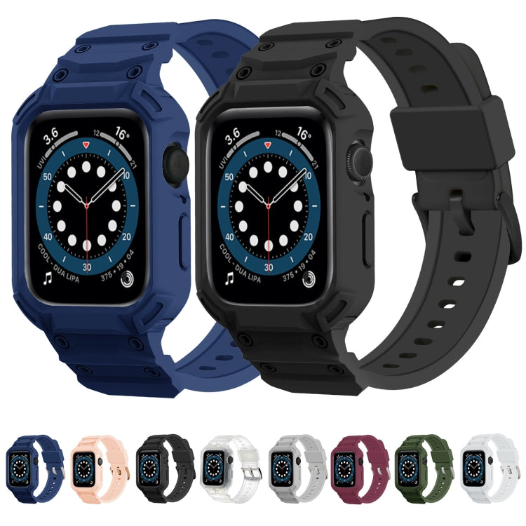 For Apple Watch Series 10 42mm Armor TPU Case Integrated Watch Band(Light Grey) - Watch Cases by PMC Jewellery | Online Shopping South Africa | PMC Jewellery | Buy Now Pay Later Mobicred