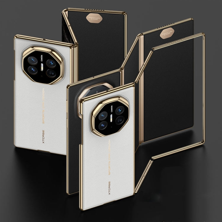 For Huawei Mate XT Ultimate Design GKK Phantom Leather MagSafe Frame Phone Case(White) - Huawei Cases by GKK | Online Shopping South Africa | PMC TechLife | Buy Now Pay Later Mobicred