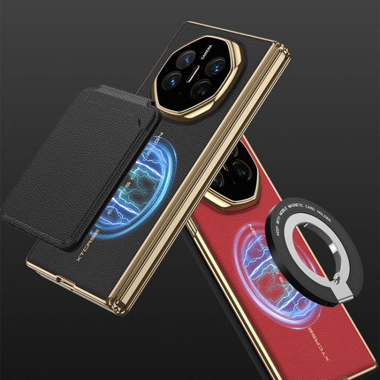 For Huawei Mate XT Ultimate Design GKK Phantom Leather MagSafe Frame Phone Case(White) - Huawei Cases by GKK | Online Shopping South Africa | PMC TechLife | Buy Now Pay Later Mobicred