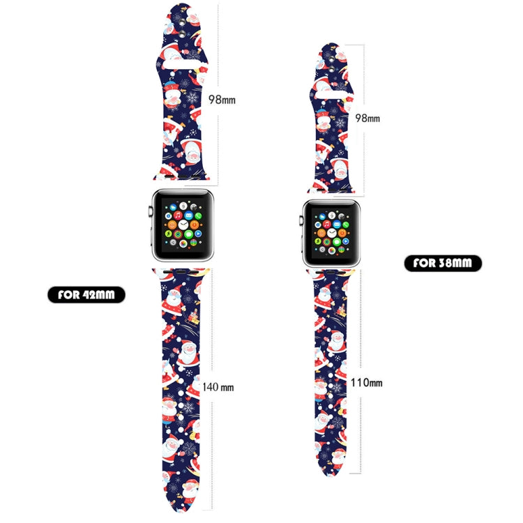 For Apple Watch 46mm / 49mm / 45mm / 44mm Christmas Pattern Silicone Watch Band(Happy Bear) - free shipping - PMc TechLife - Order now!