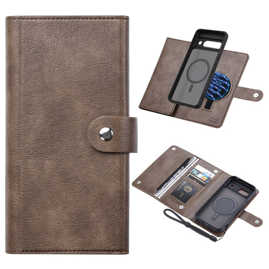 For Google Pixel 8a ViLi GVB Series MagSafe Magnetic RFID Leather Phone Case(Coffee) - Google Cases by ViLi | Online Shopping South Africa | PMC Jewellery | Buy Now Pay Later Mobicred