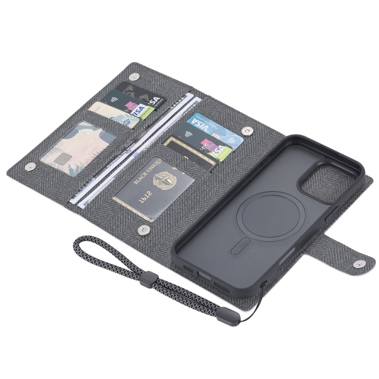 For iPhone 16 Pro Max ViLi GBS Series MagSafe Magnetic RFID Leather Flip Phone Case(Black) - free shipping - PMC Jewellery - Order now!
