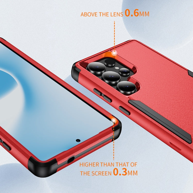 For Samsung Galaxy S25 Ultra 5G TPU + PC Shockproof Protective Phone Case(Red + Black) - Galaxy S25 Ultra 5G Cases by PMC Jewellery | Online Shopping South Africa | PMC Jewellery | Buy Now Pay Later Mobicred