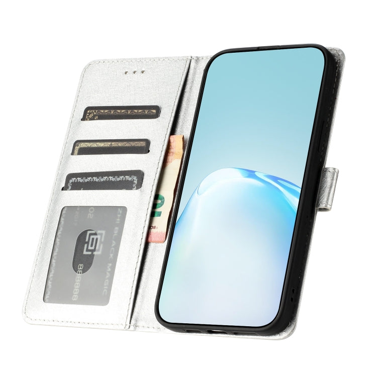 For Samsung Galaxy S25 Ultra 5G Silk Texture Horizontal Flip Leather Phone Case(Silver) - Galaxy S25 Ultra 5G Cases by PMC Jewellery | Online Shopping South Africa | PMC Jewellery | Buy Now Pay Later Mobicred