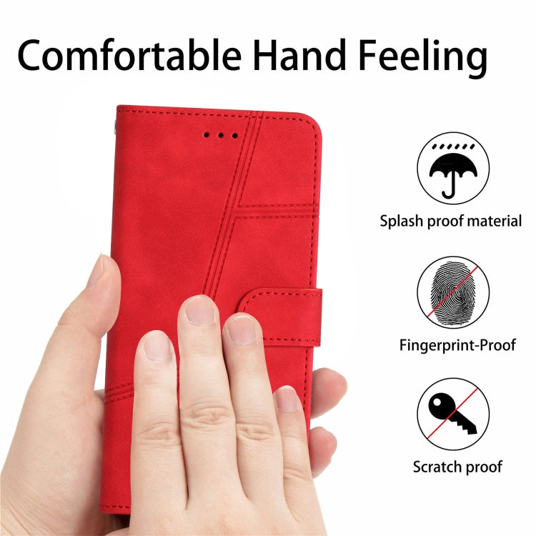 For Samsung Galaxy S25+ 5G Skin-feel Stitching Leather Phone Case(Red) - Galaxy S25+ 5G Cases by PMC Jewellery | Online Shopping South Africa | PMC Jewellery | Buy Now Pay Later Mobicred