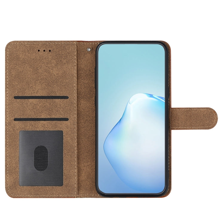 For Samsung Galaxy S25 5G Cowhide Texture Stitching Leather Phone Case(Brown) - Galaxy S25 5G Cases by PMC Jewellery | Online Shopping South Africa | PMC Jewellery | Buy Now Pay Later Mobicred