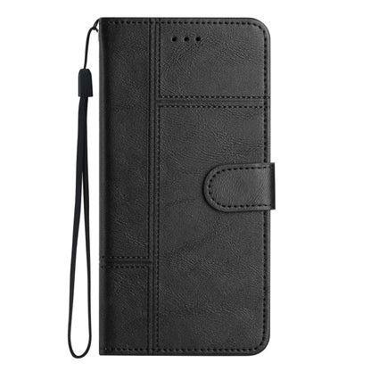 For Samsung Galaxy S25+ 5G Cowhide Texture Stitching Leather Phone Case(Black) - Galaxy S25+ 5G Cases by PMC Jewellery | Online Shopping South Africa | PMC Jewellery | Buy Now Pay Later Mobicred