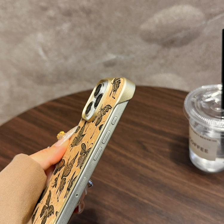For iPhone 16 Pro Denior A18 WoodenPaint MagSafe Phone Case(Brown) - free shipping - PMC Jewellery - Order now!