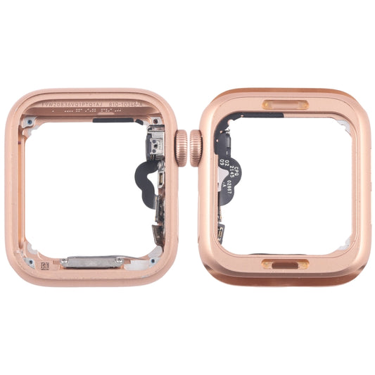 For Apple Watch Series 5 40MM GPS Aluminium Alloy Middle Frame Bezel Plate with Crown Spin Axis Flex Cable(Gold) - Middle Frame by PMC Jewellery | Online Shopping South Africa | PMC Jewellery | Buy Now Pay Later Mobicred