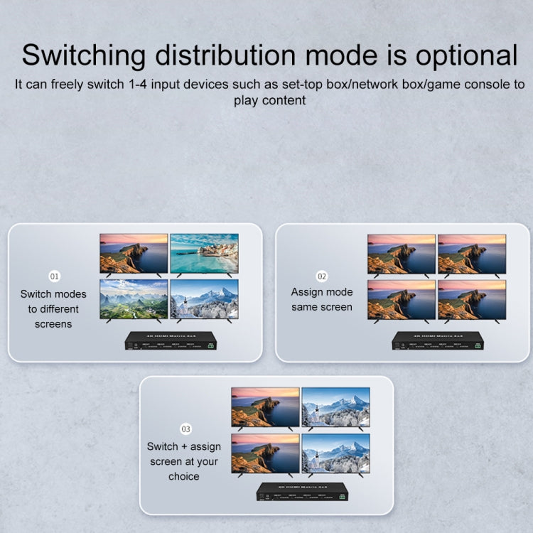 Measy MT4322 4K 30Hz 2 In 2 Out HDMI Matrix Switch Support Seamless Switching, EU Plug(Black) - free shipping - PMC TechLife - Order now!