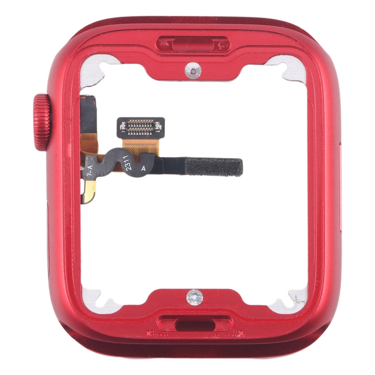 For Apple Watch Series 7 / 8 / 9 45MM LTE Aluminium Alloy Middle Frame Bezel Plate with Crown Spin Axis Flex Cable(Red) - Middle Frame by PMC Jewellery | Online Shopping South Africa | PMC Jewellery | Buy Now Pay Later Mobicred