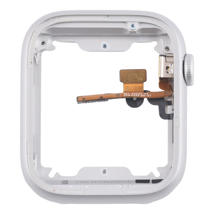 For Apple Watch Series  8 / 9 45MM LTE Aluminium Alloy Middle Frame Bezel Plate with Crown Spin Axis Flex Cable(Silver) - Middle Frame by PMC Jewellery | Online Shopping South Africa | PMC Jewellery | Buy Now Pay Later Mobicred