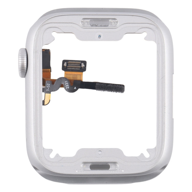 For Apple Watch Series  8 / 9 45MM LTE Aluminium Alloy Middle Frame Bezel Plate with Crown Spin Axis Flex Cable(Silver) - Middle Frame by PMC Jewellery | Online Shopping South Africa | PMC Jewellery | Buy Now Pay Later Mobicred