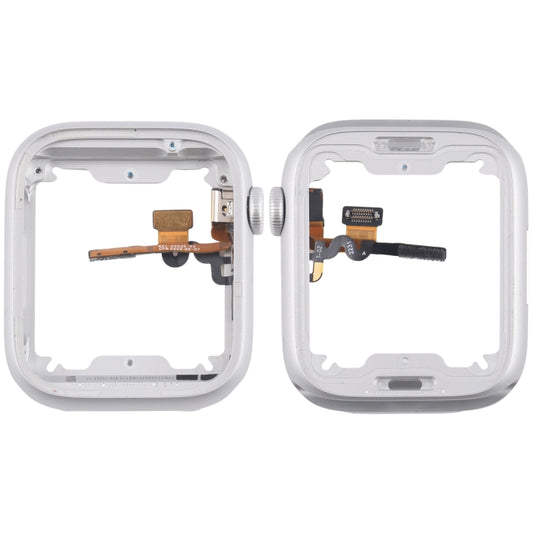 For Apple Watch Series  8 / 9 45MM GPS Aluminium Alloy Middle Frame Bezel Plate with Crown Spin Axis Flex Cable(Silver) - Middle Frame by PMC Jewellery | Online Shopping South Africa | PMC Jewellery | Buy Now Pay Later Mobicred