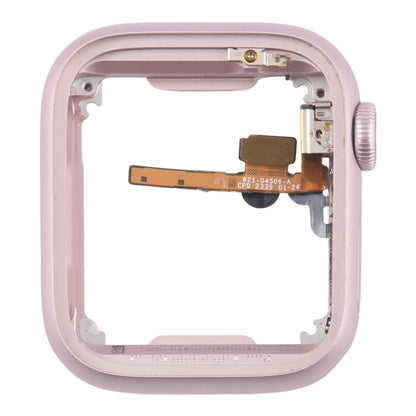 For Apple Watch Series 9 41MM GPS Aluminium Alloy Middle Frame Bezel Plate with Crown Spin Axis Flex Cable(Pink) - Middle Frame by PMC Jewellery | Online Shopping South Africa | PMC Jewellery | Buy Now Pay Later Mobicred