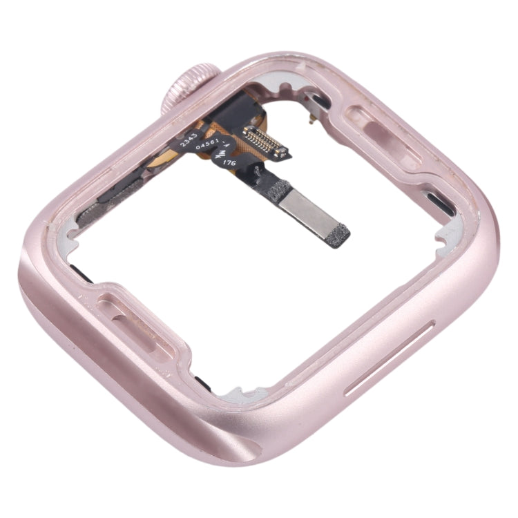 For Apple Watch Series 9 45MM GPS Aluminium Alloy Middle Frame Bezel Plate with Crown Spin Axis Flex Cable(Pink) - Middle Frame by PMC Jewellery | Online Shopping South Africa | PMC Jewellery | Buy Now Pay Later Mobicred