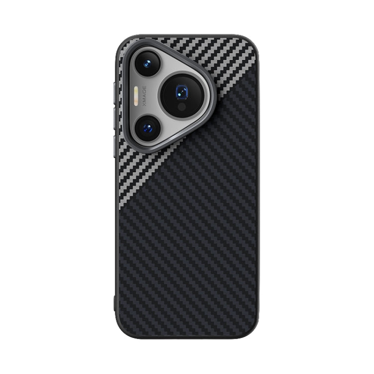 For Huawei Pura 70 Pro / 70 Pro+ ABEEL C Carbon Fiber Series 6D Micro Relief MagSafe Phone Case(Black Grey) - Huawei Cases by PMC Jewellery | Online Shopping South Africa | PMC Jewellery | Buy Now Pay Later Mobicred