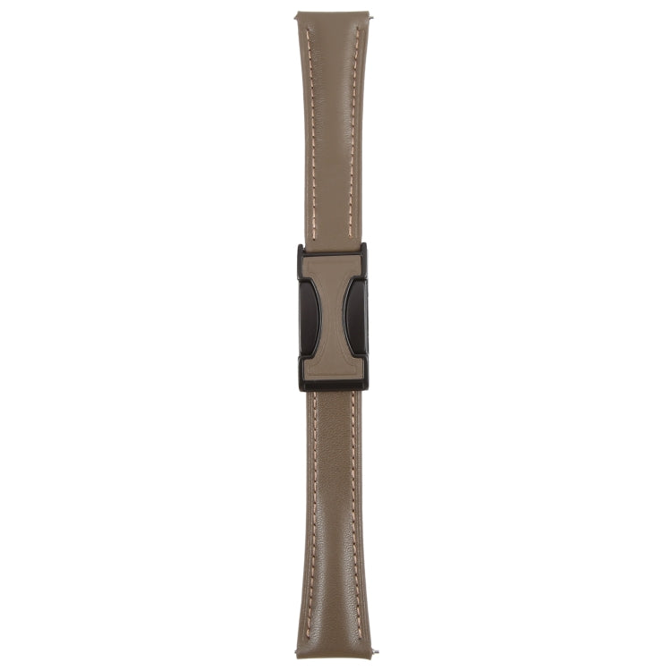 18mm Universal Slim Magnetic Buckle Genuine Leather Watch Band(Plain Weave Dark Grey) - free shipping - PMc TechLife - Order now!